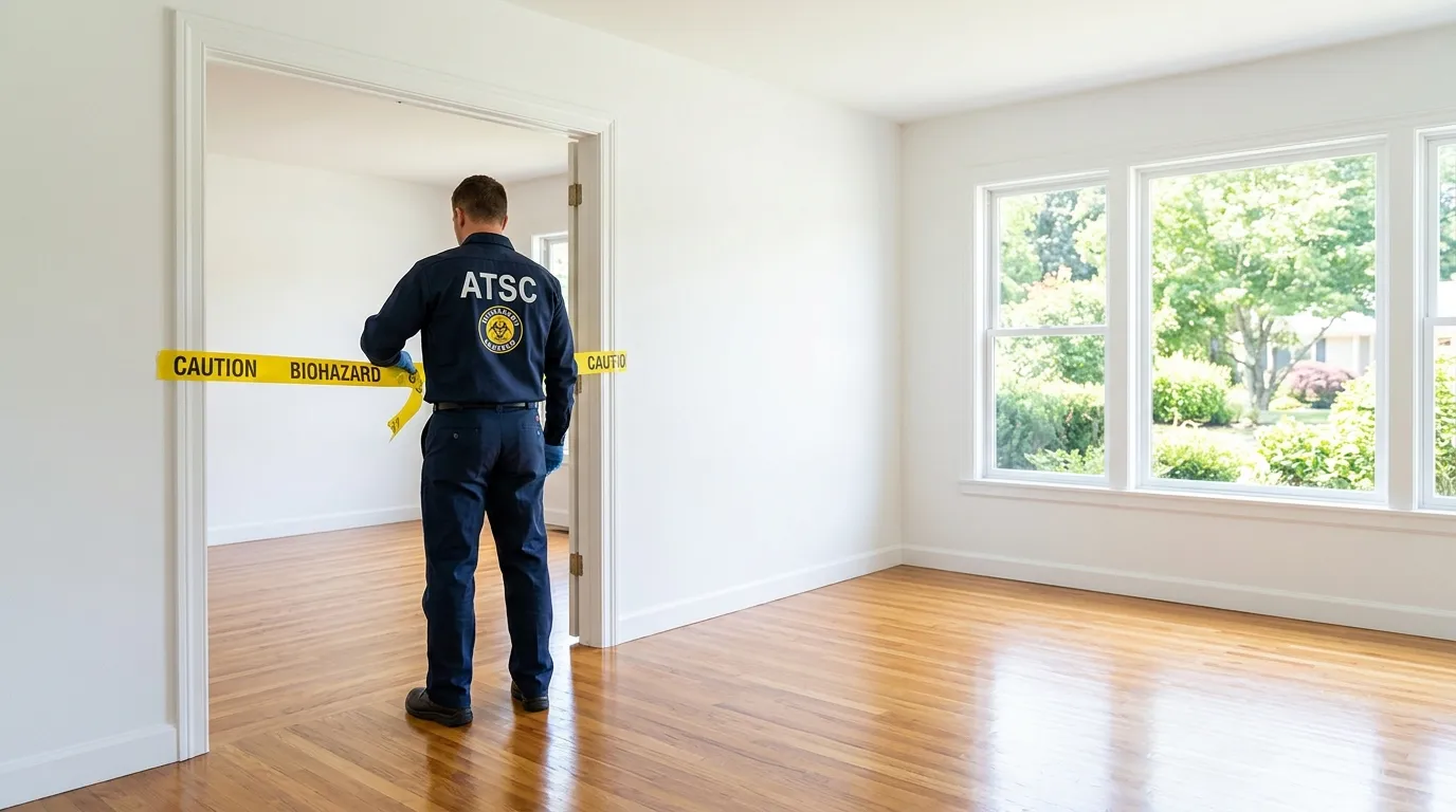 Certified biohazard cleanup crew performing Crime Scene Cleanup in Concord